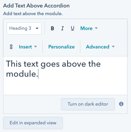 text-above-accordion